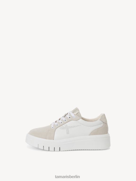 de Tamaris Frauen Ledersneaker - Weiß/Eis 0LHV41009 Schuhe