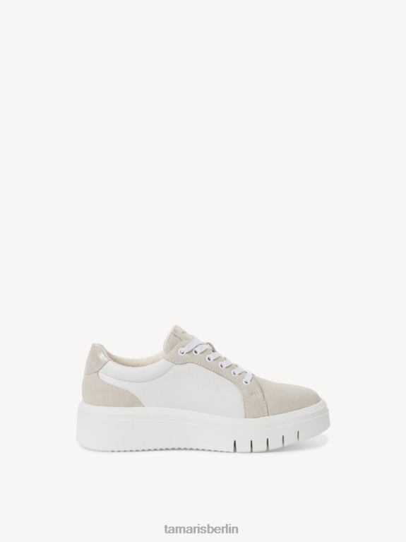 de Tamaris Frauen Ledersneaker - Weiß/Eis 0LHV41009 Schuhe
