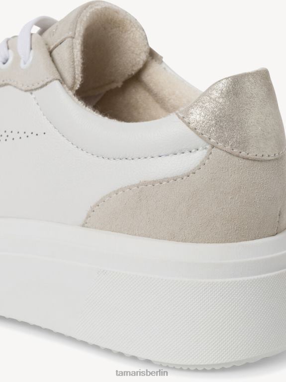 de Tamaris Frauen Ledersneaker - Weiß/Eis 0LHV41009 Schuhe