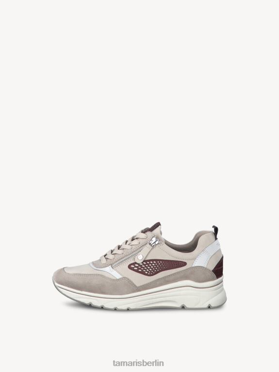 de Tamaris Frauen Ledersneaker – beige/elfenbeinfarbener Kamm 0LHV42270 Schuhe