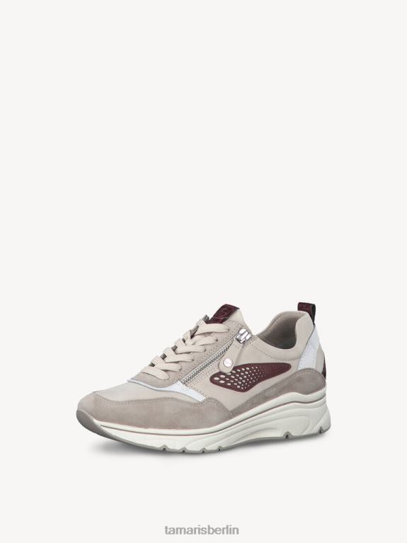 de Tamaris Frauen Ledersneaker – beige/elfenbeinfarbener Kamm 0LHV42270 Schuhe