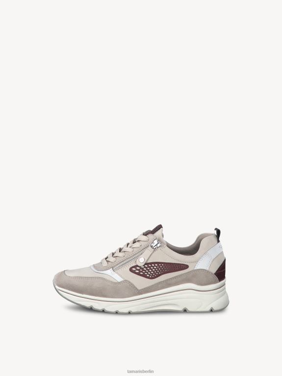 de Tamaris Frauen Ledersneaker – beige/elfenbeinfarbener Kamm 0LHV42270 Schuhe