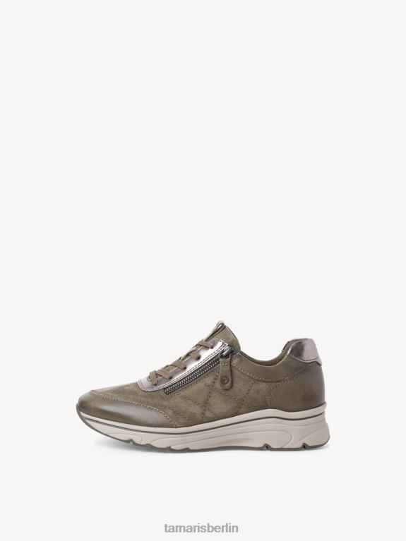 de Tamaris Frauen Ledersneaker – grün/olivfarbener Kamm 0LHV41625 Schuhe