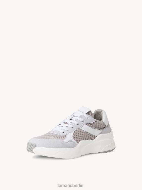 de Tamaris Frauen Ledersneaker - grau/hellgrau gekämmt 0LHV4647 Schuhe