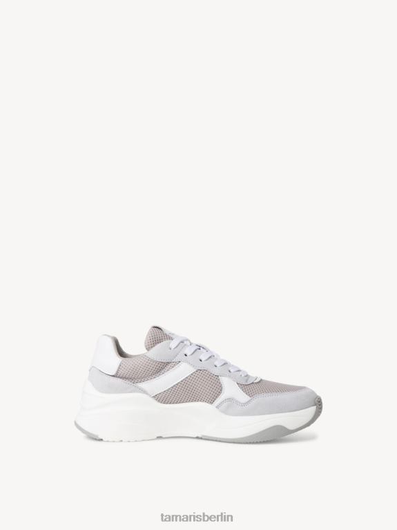 de Tamaris Frauen Ledersneaker - grau/hellgrau gekämmt 0LHV4647 Schuhe