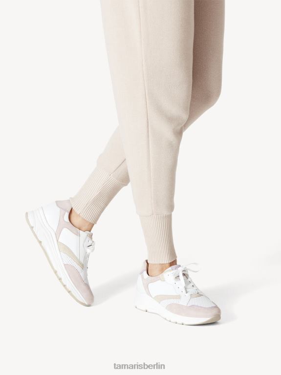 de Tamaris Frauen Ledersneaker - weiß/weiß 0LHV42196 Schuhe