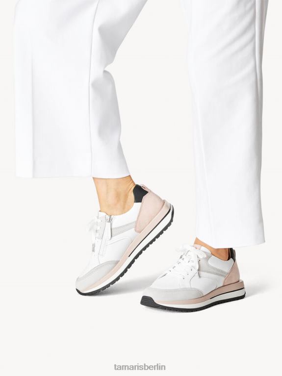 de Tamaris Frauen Ledersneaker – weiß/weiß gekämmt 0LHV4706 Schuhe