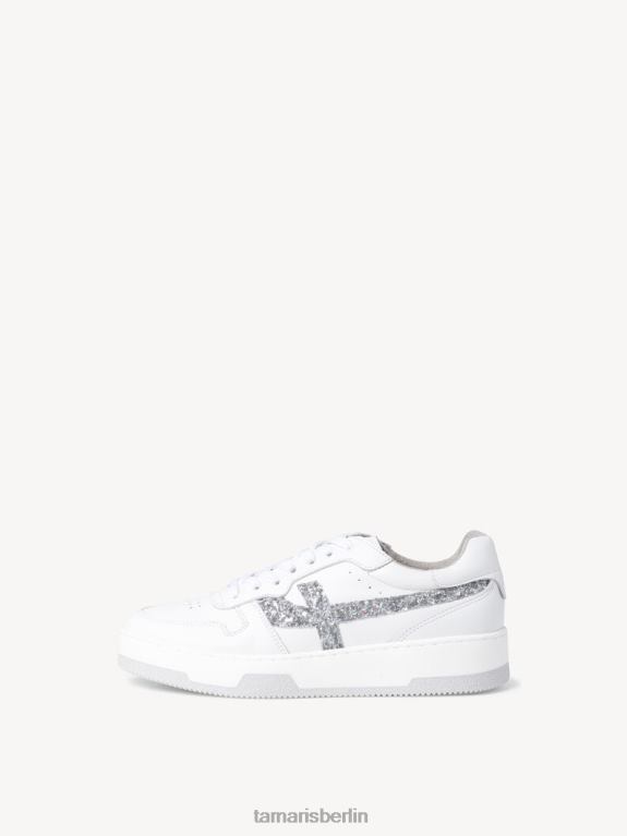 de Tamaris Frauen Ledersneaker – weiß/weiß glamourös 0LHV41778 Schuhe