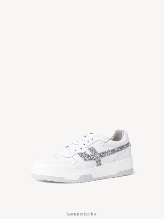 de Tamaris Frauen Ledersneaker – weiß/weiß glamourös 0LHV41778 Schuhe