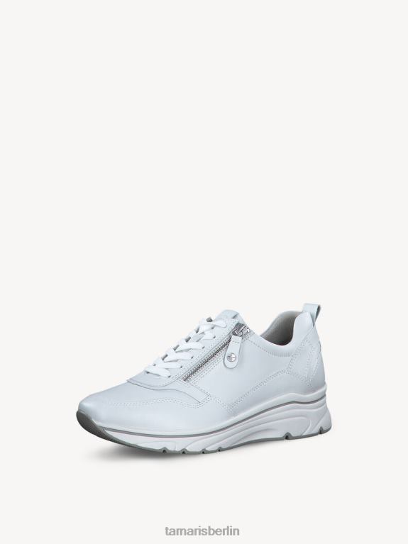 de Tamaris Frauen Ledersneaker - weiß/weiß uni 0LHV42283 Schuhe