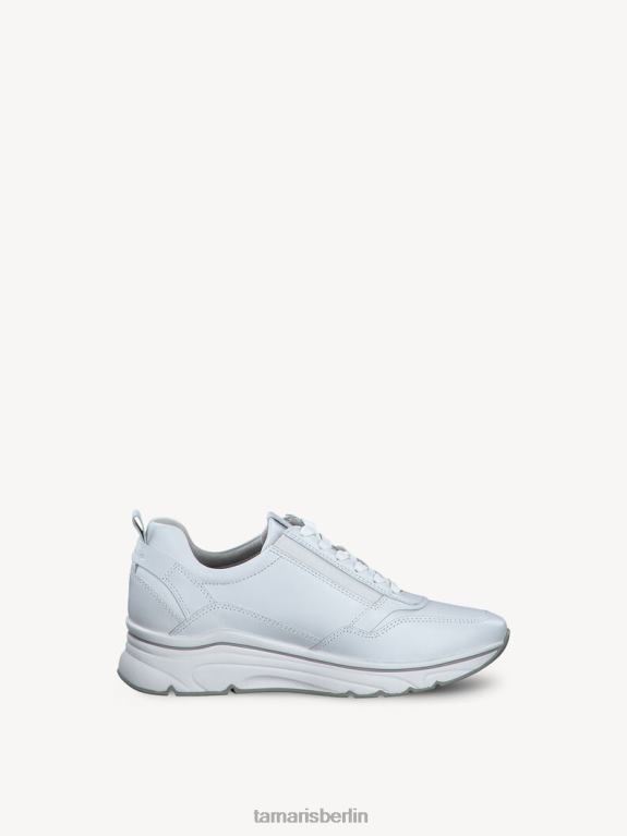 de Tamaris Frauen Ledersneaker - weiß/weiß uni 0LHV42283 Schuhe