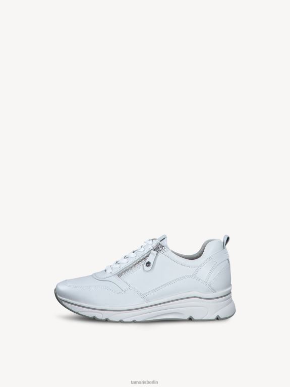 de Tamaris Frauen Ledersneaker - weiß/weiß uni 0LHV42283 Schuhe