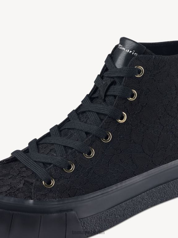 de Tamaris Frauen Sneaker - Schwarz/Schwarzes Makramee 0LHV41032 Schuhe