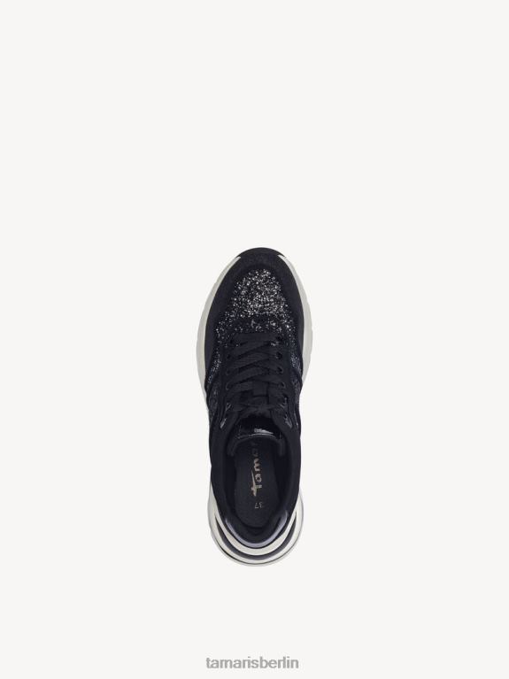 de Tamaris Frauen Sneaker - schwarz/schwarz glam uni 0LHV4457 Schuhe