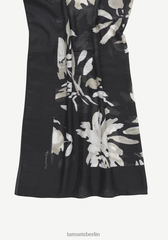 de Tamaris Frauen Schal - schwarz/schwarze Blume aop 0LHV42998 Zubehör